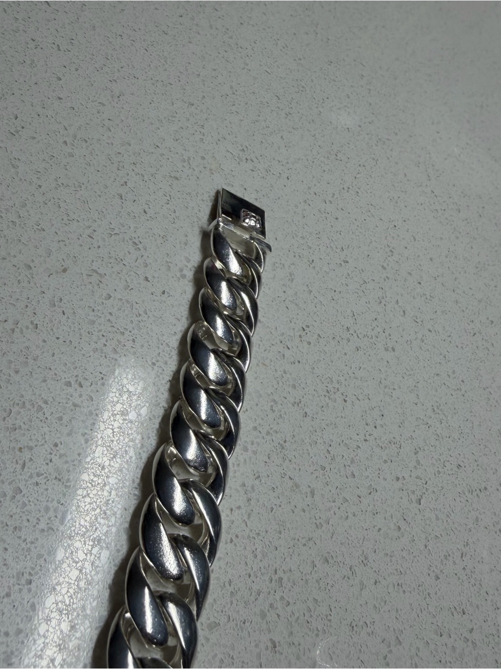 925 Sterling Silver Cuban Link Bracelet 8.75” 15mm Heavy Men’s Box Clasp - Picture 4 of 12